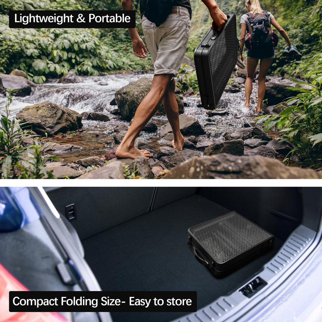 Portable Small Folding Metal Camping Table 23” x 15” U98876