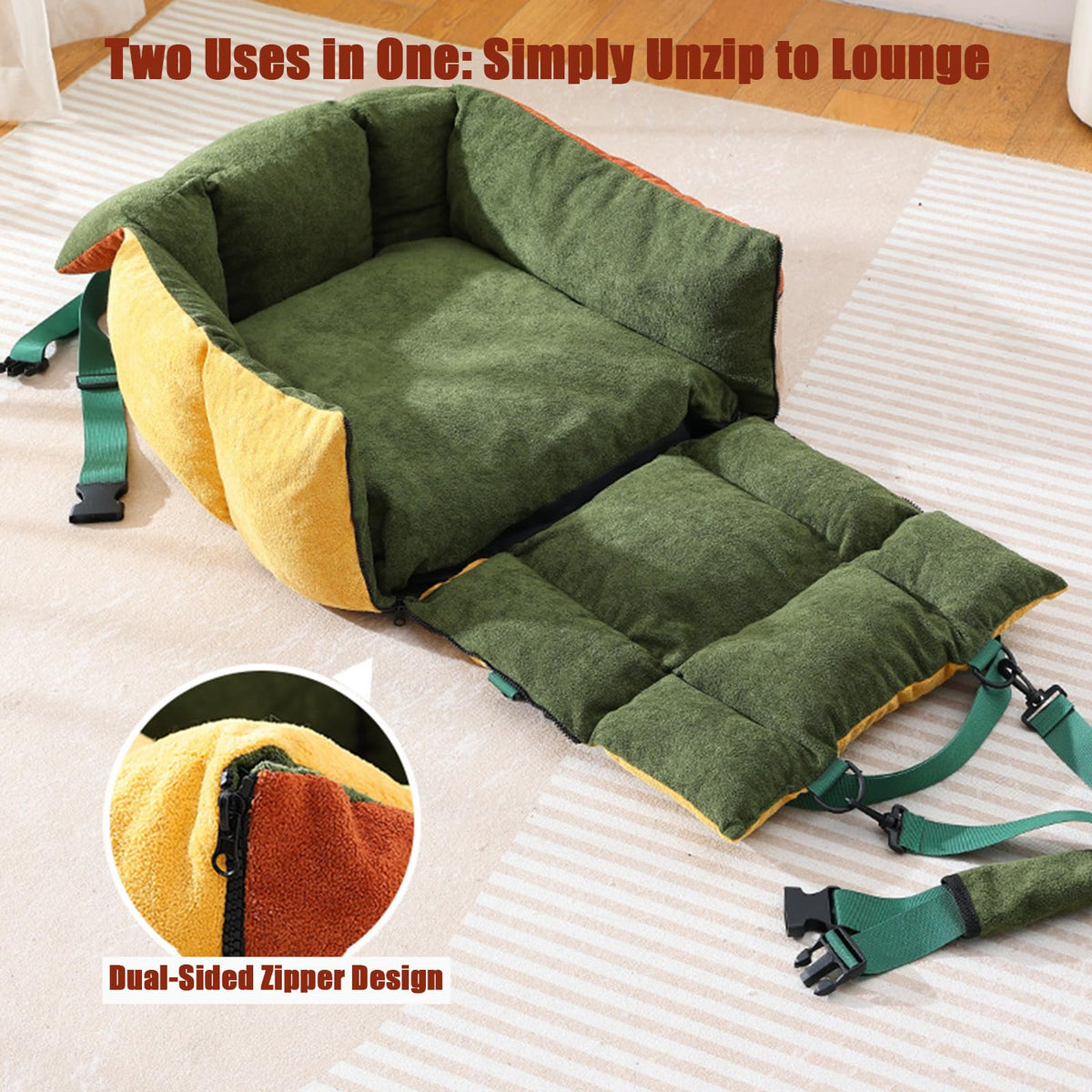 2-in-1 Dog Car Seat for Small Dogs J336