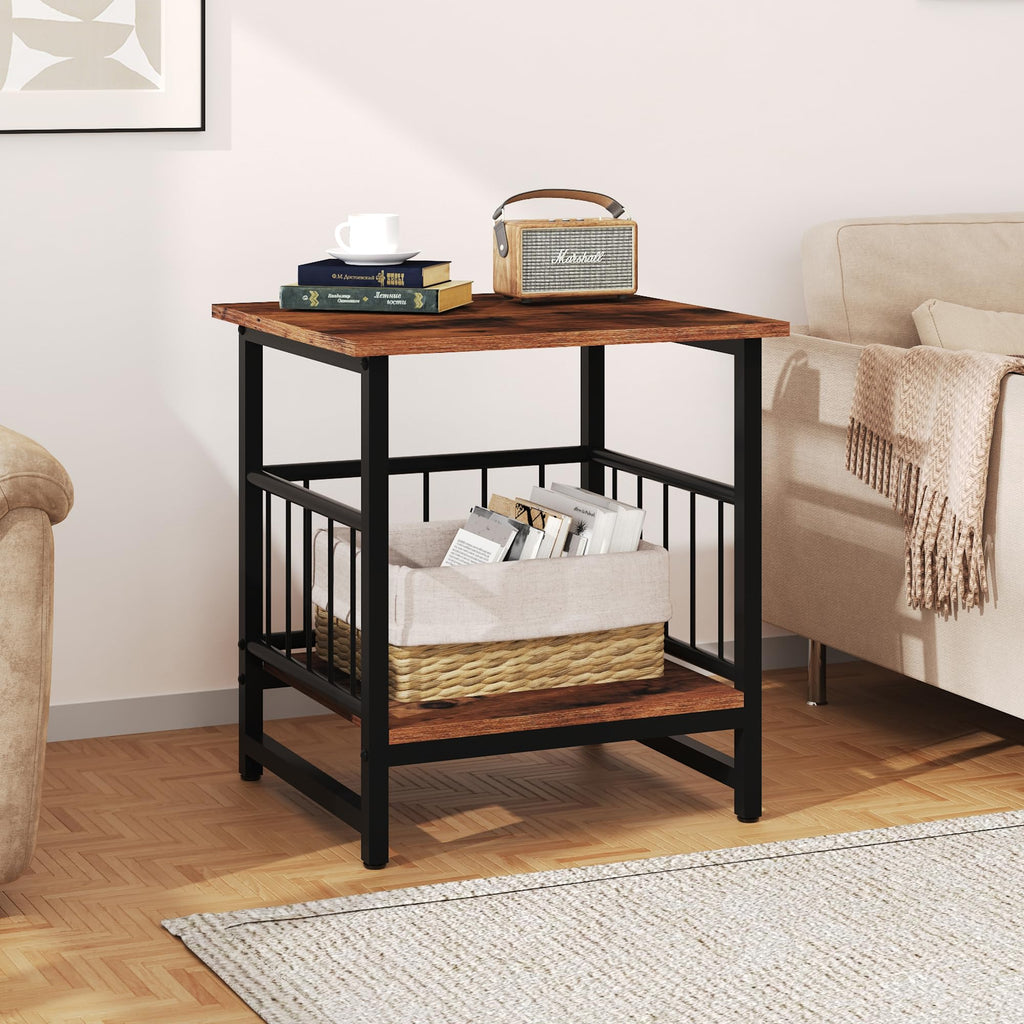 18” Square Side Table with Open Storage Shelf N581497
