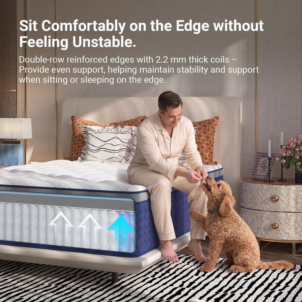 Full 12 Inch Firm Hybrid Cooling Mattress B8937