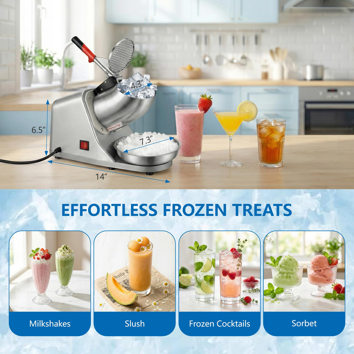 Electric Ice Crusher Shaved Ice Machine Q42998