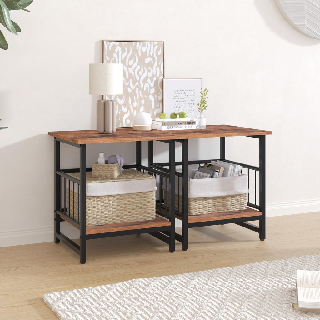 18” Square Side Table with Open Storage Shelf N581497