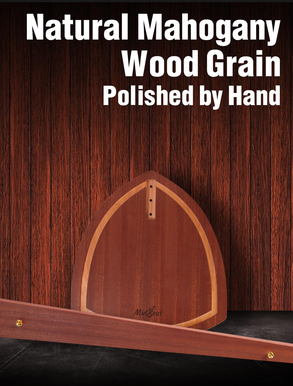 Mahogany Wood Cello Stand with Bow Holder W768