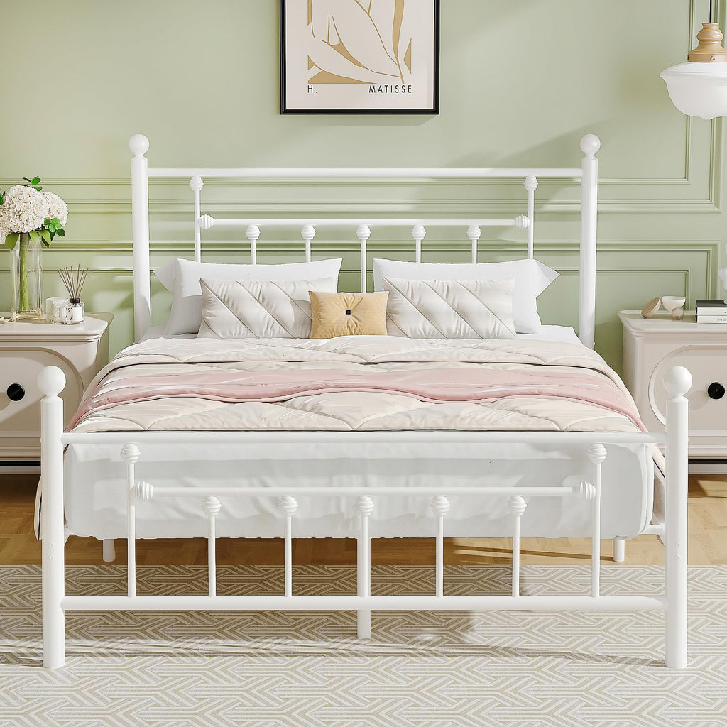 Full Size Metal Platform Bed Frame with Headboard and Footboard P4420
