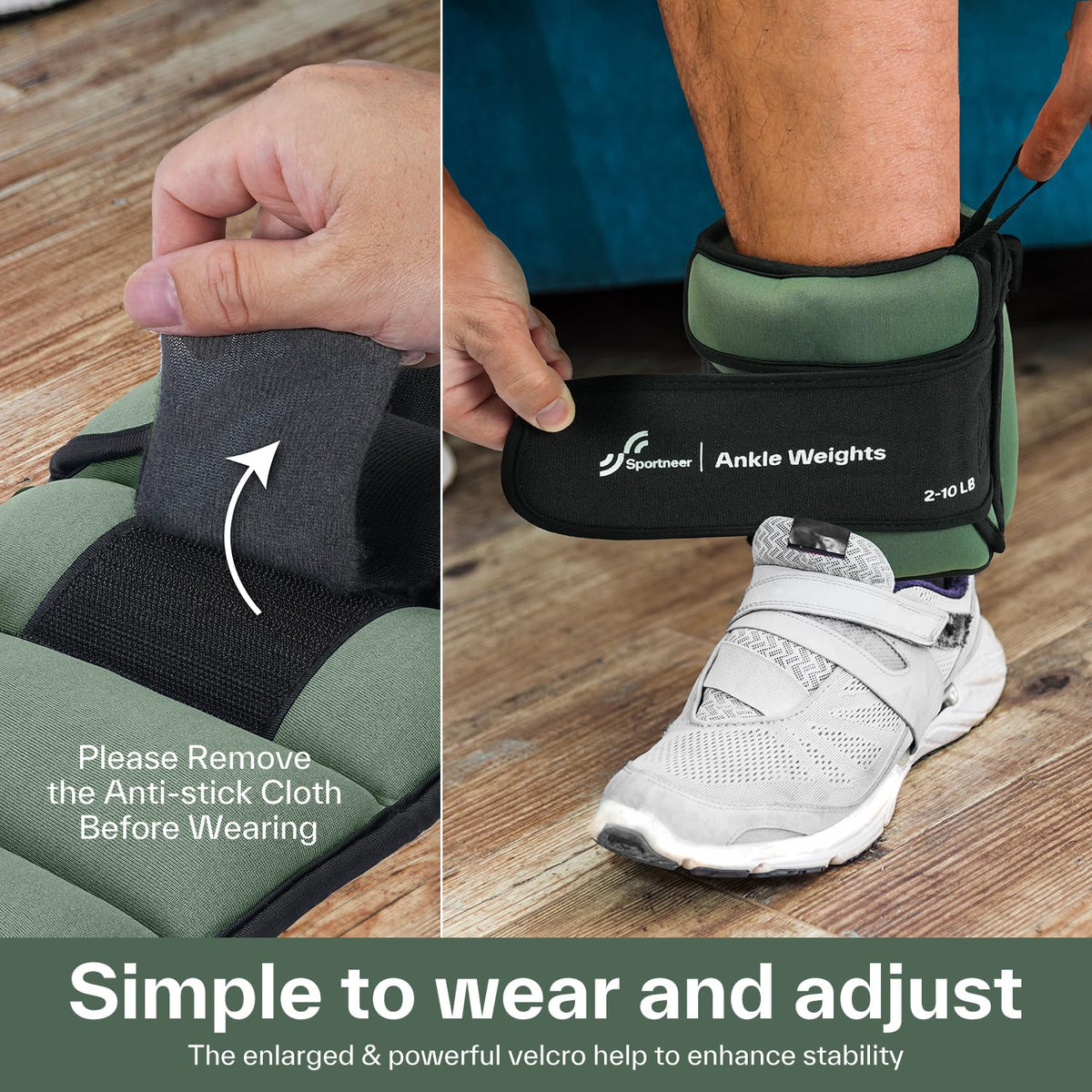 20lbs/Pair Adjustable Ankle Weights O11599