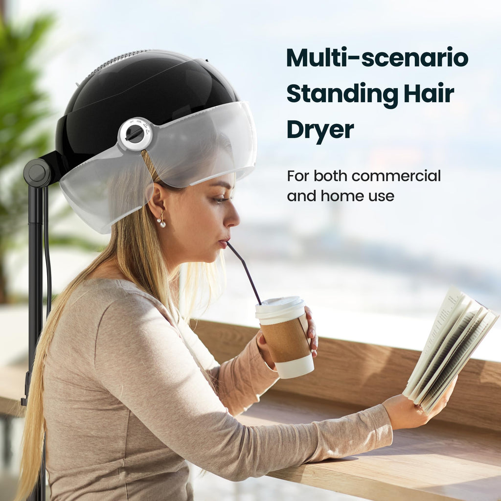 Ionic Hooded Hair Dryer 1875W Gray O4918