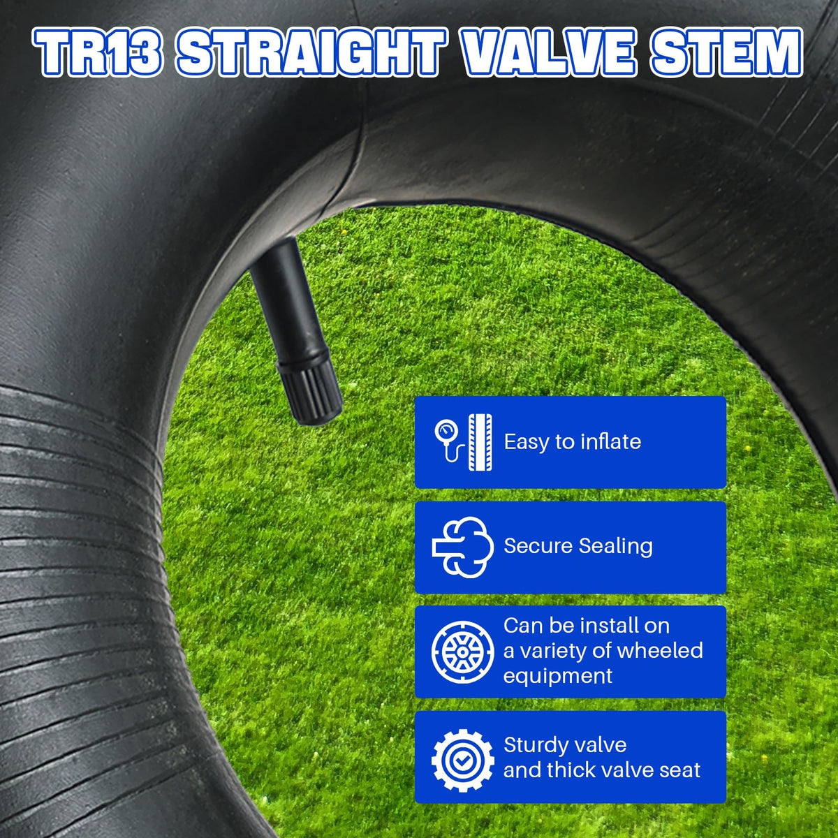 2 Pack 15x6.00-6" Inner Tubes with TR-13 Straight Valve Stem R766