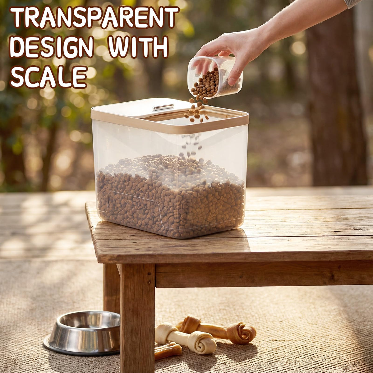 4 Pcs Clear Dog Food Storage Containers L789