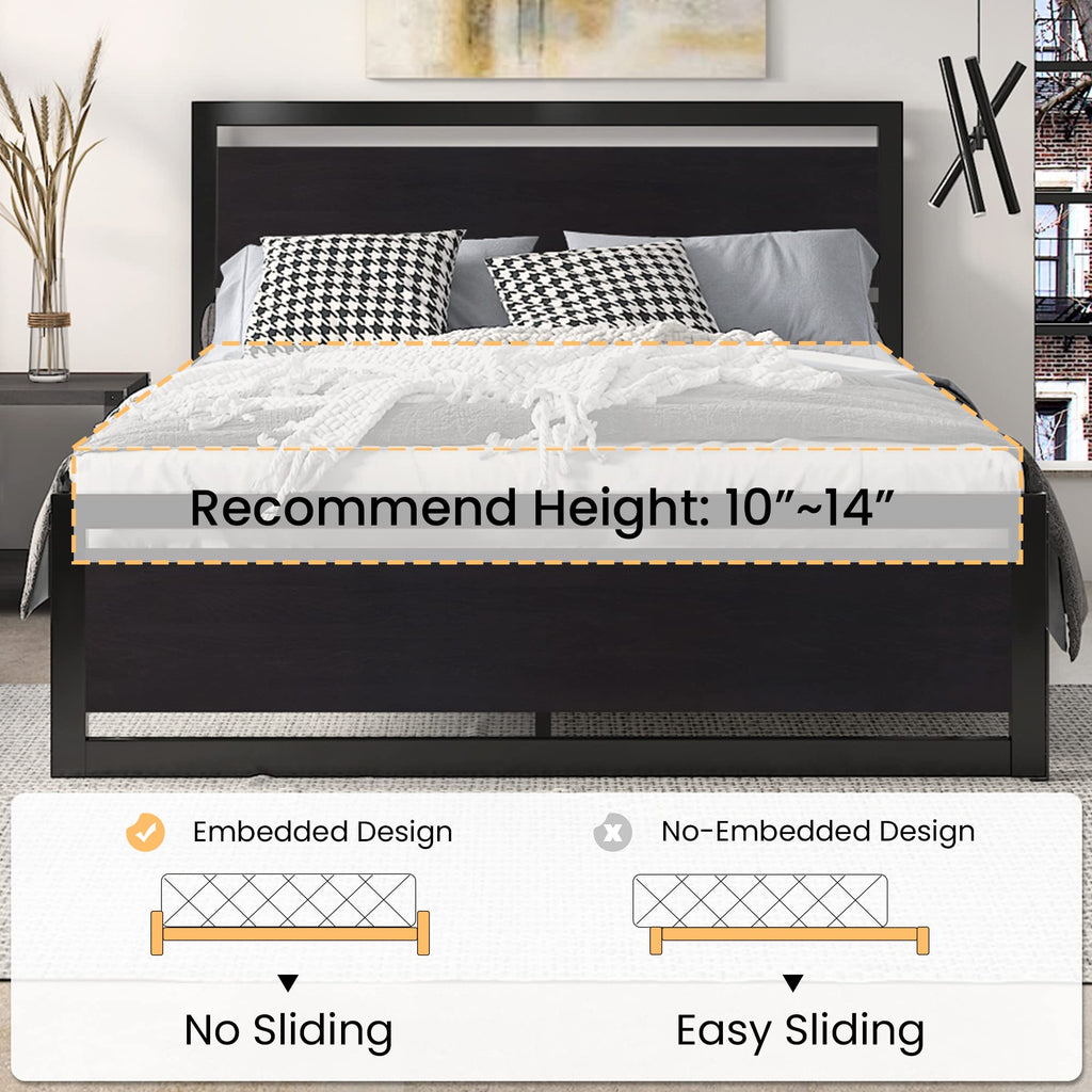 Queen Size Bed Frame with Headboard Y9905