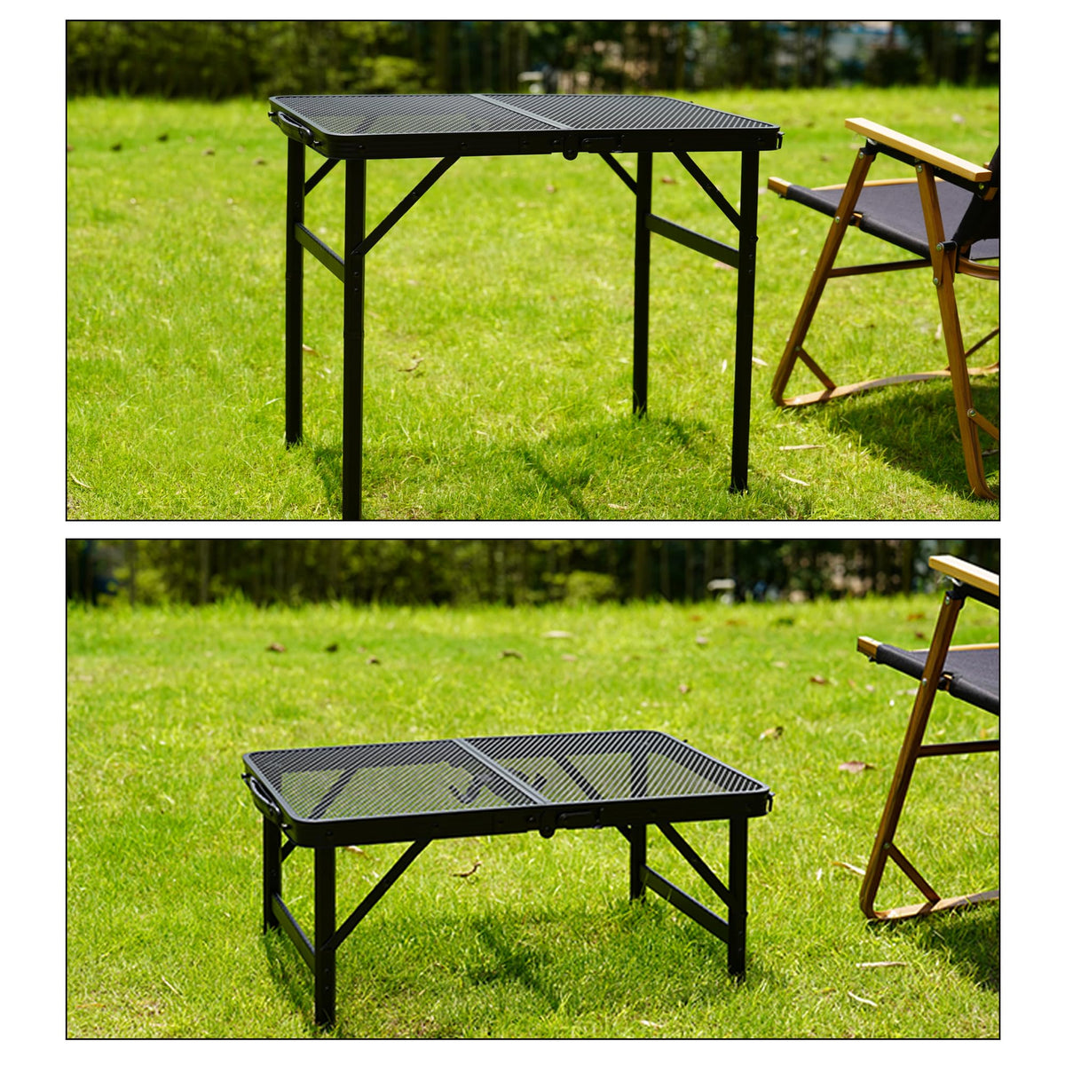 Portable Small Folding Metal Camping Table 23” x 15” U98876