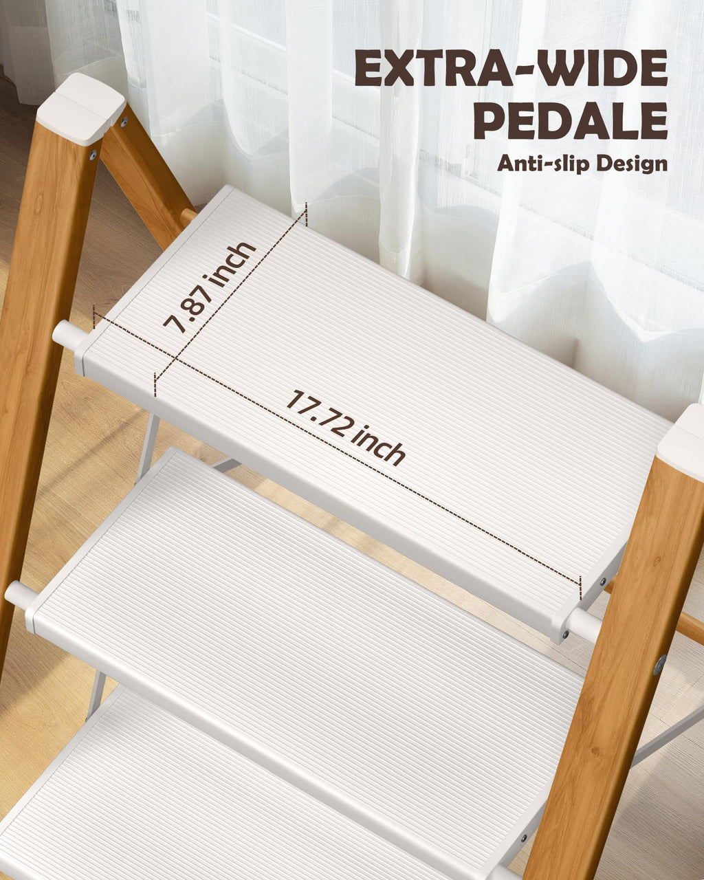 3 Step Stool with Anti-Slip Wide Pedal B2655