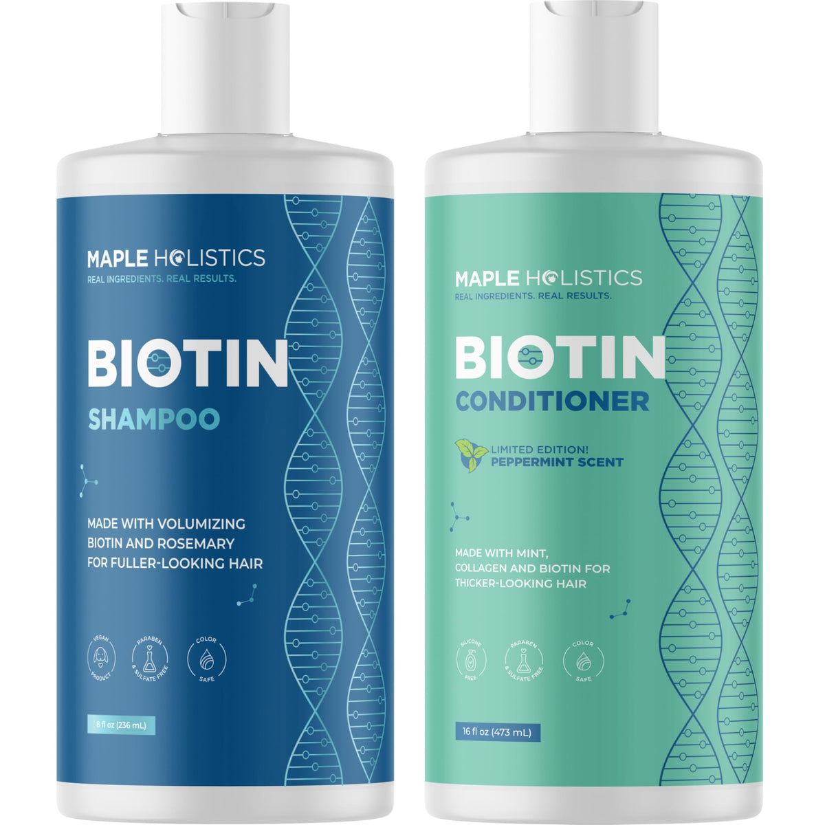 Sulfate Free Biotin Rosemary Peppermint Shampoo and Conditioner Set D79987