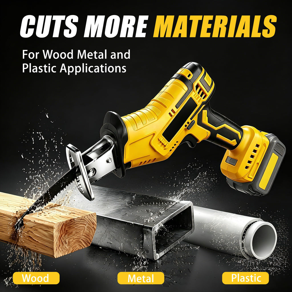 Cordless Reciprocating Saw 400W 3000RPM with 4 Saw Blades N10733