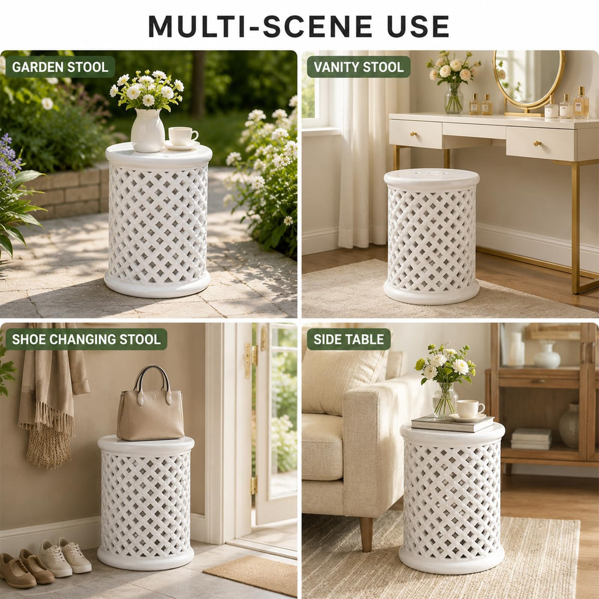 Glazed Ceramic Garden Stool V31716