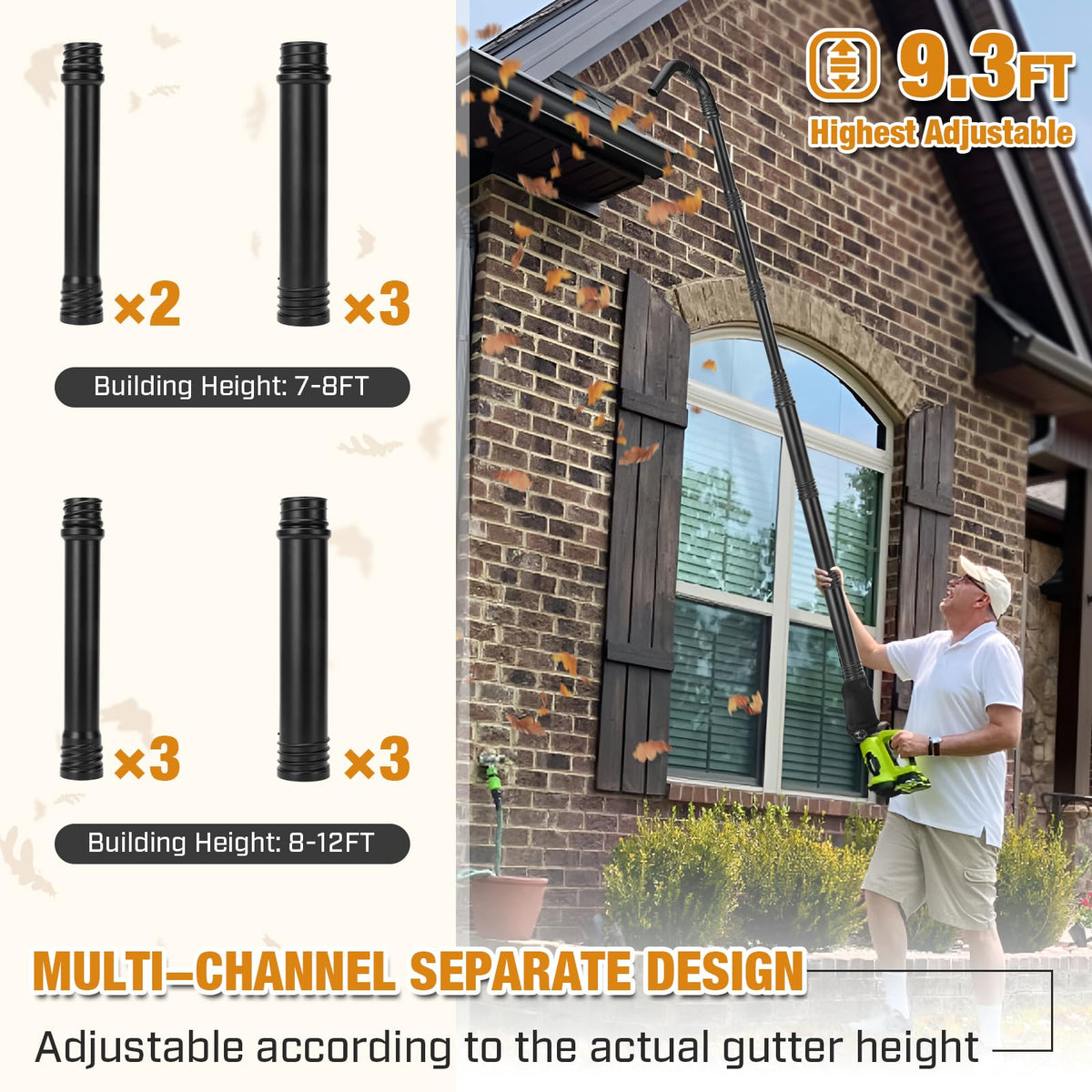 Leaf Blower Attachment with Reflector L144