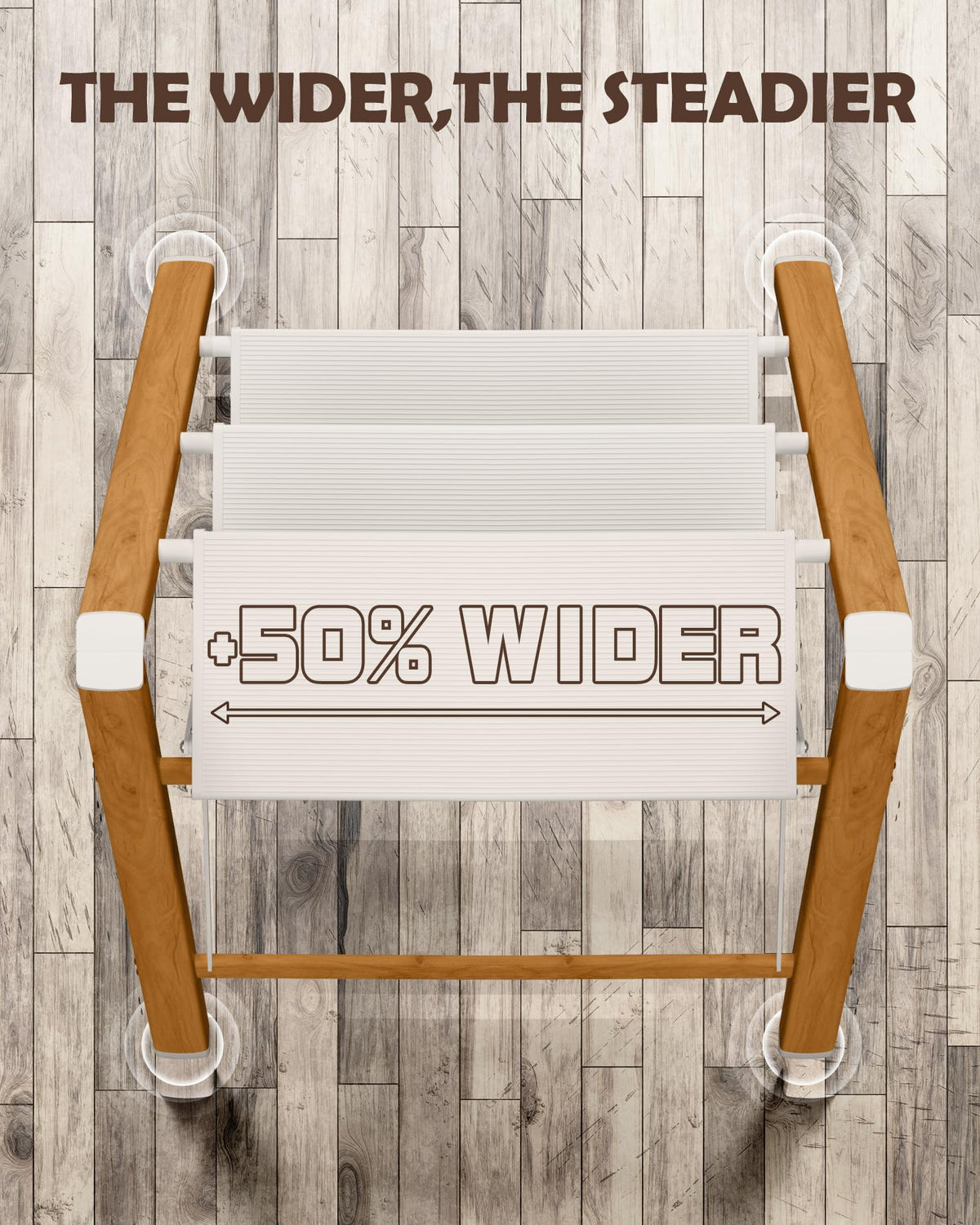3 Step Stool with Anti-Slip Wide Pedal B2655