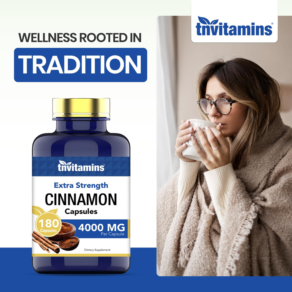 Cinnamon Capsules 4,000 mg Equivalent 180 Capsules Y95442