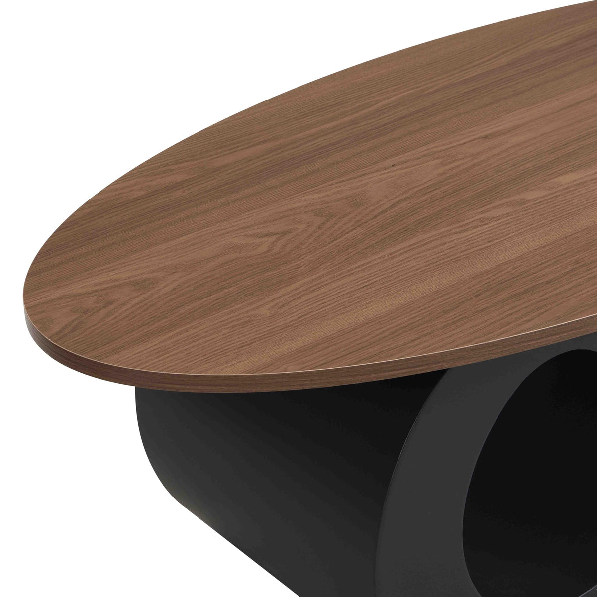 Black Walnut Coffee Table Set of 2 F357