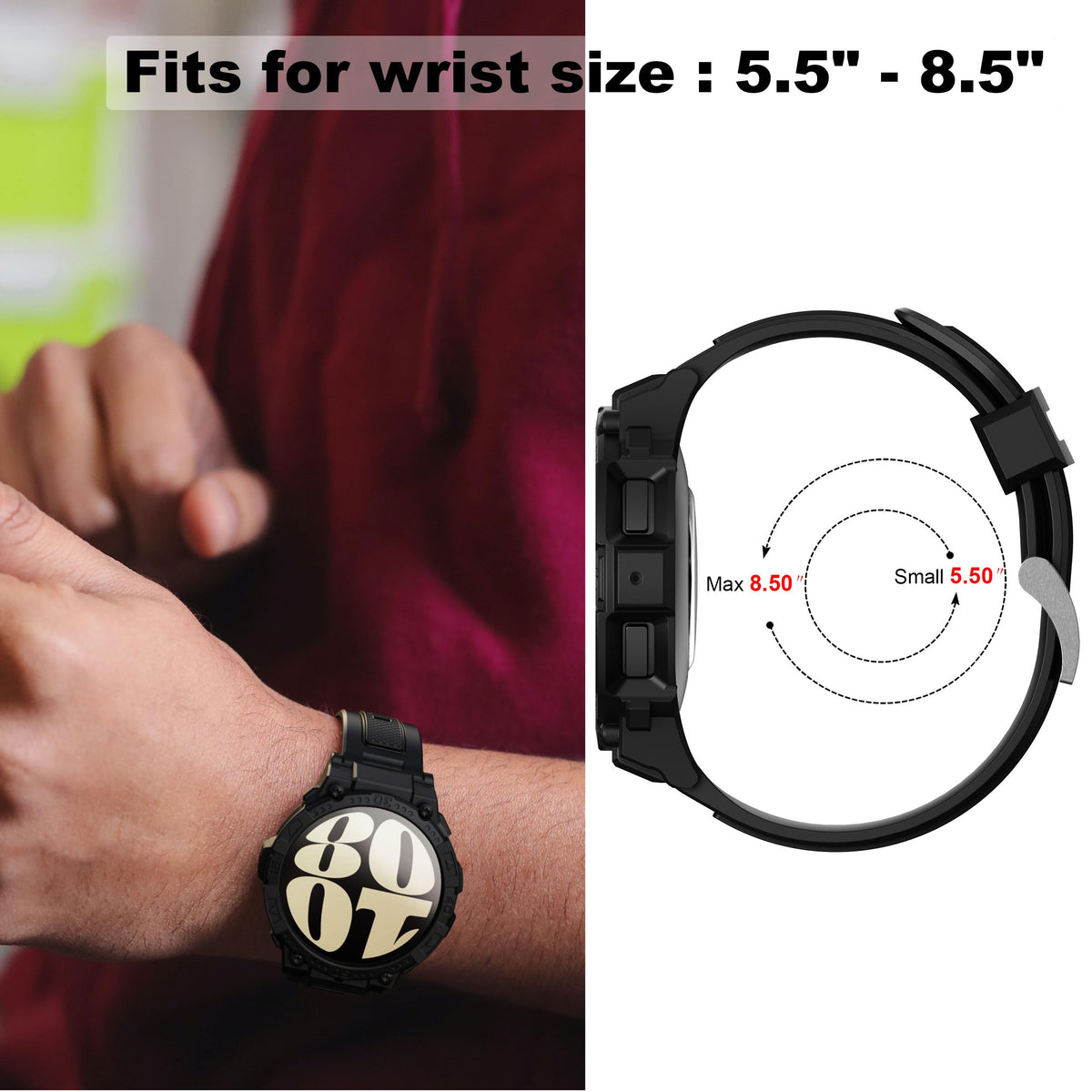 Samsung Galaxy Watch 6 Band 44mm 40mm with Case T3760