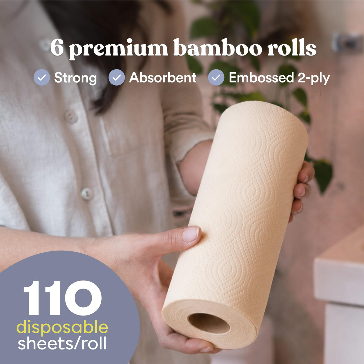 Bamboo Paper Towels 8 Rolls 2 Ply N841798