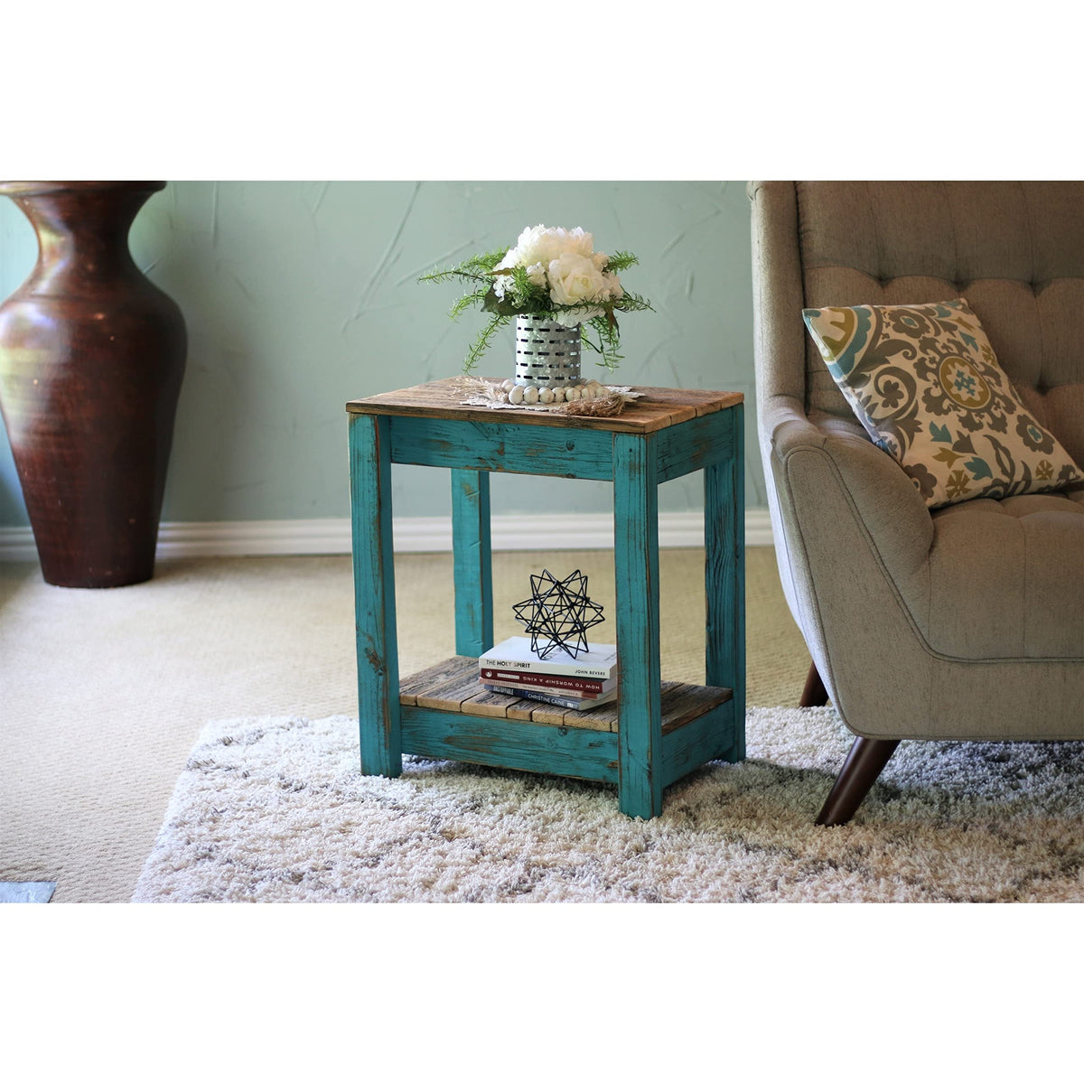 Turquoise Combo End Table C808