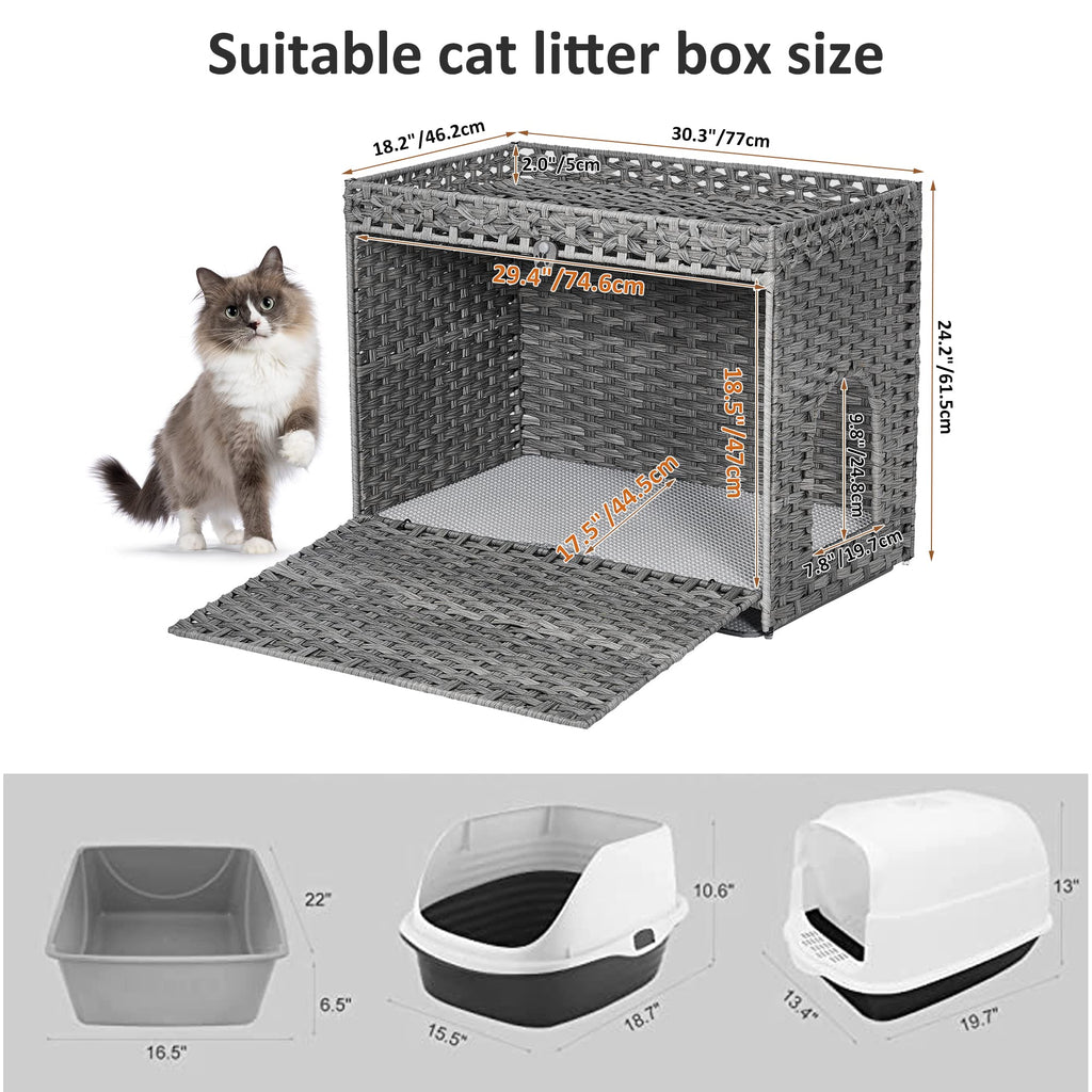Cat Litter Box Enclosure with Door P672