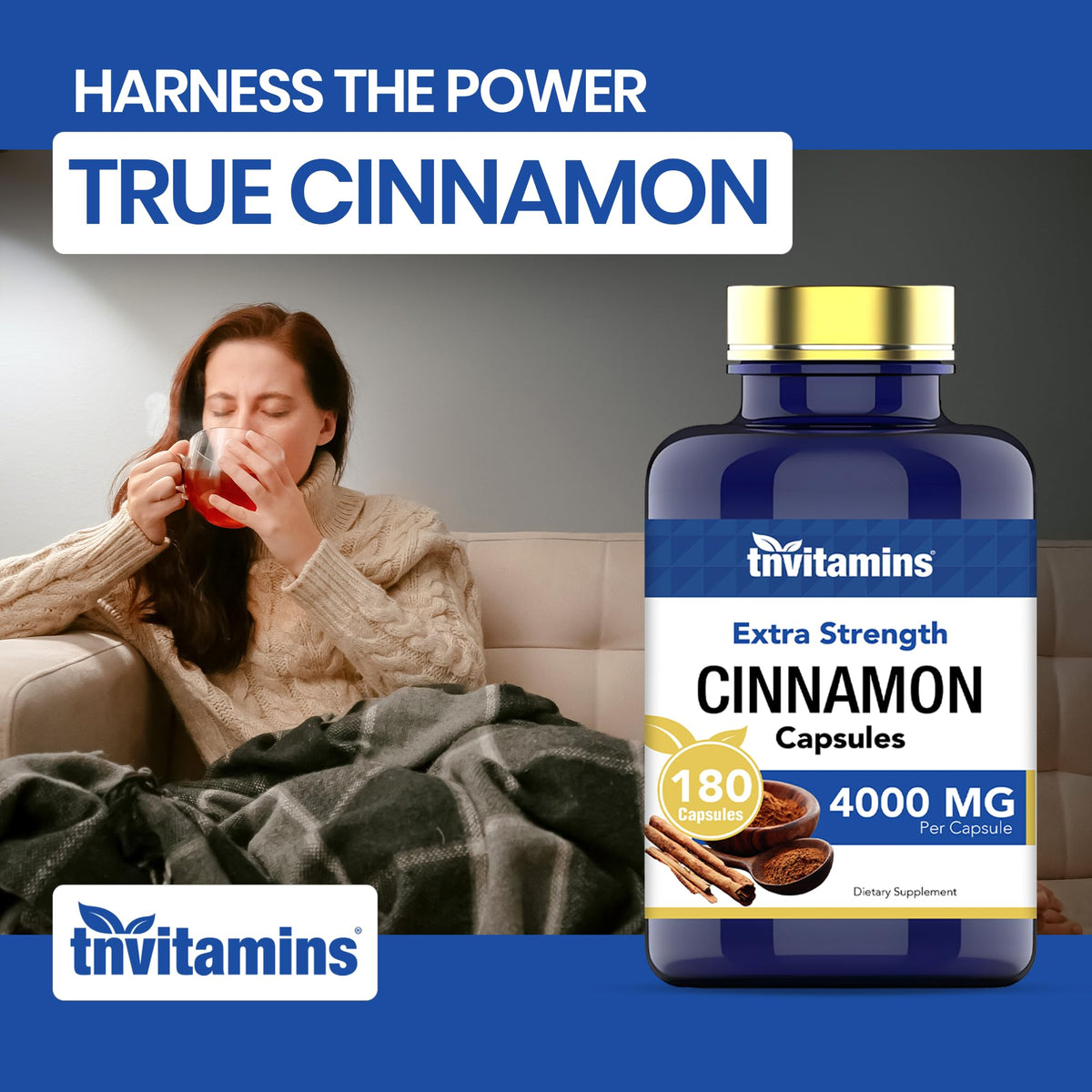 Cinnamon Capsules 4,000 mg Equivalent 180 Capsules Y95442