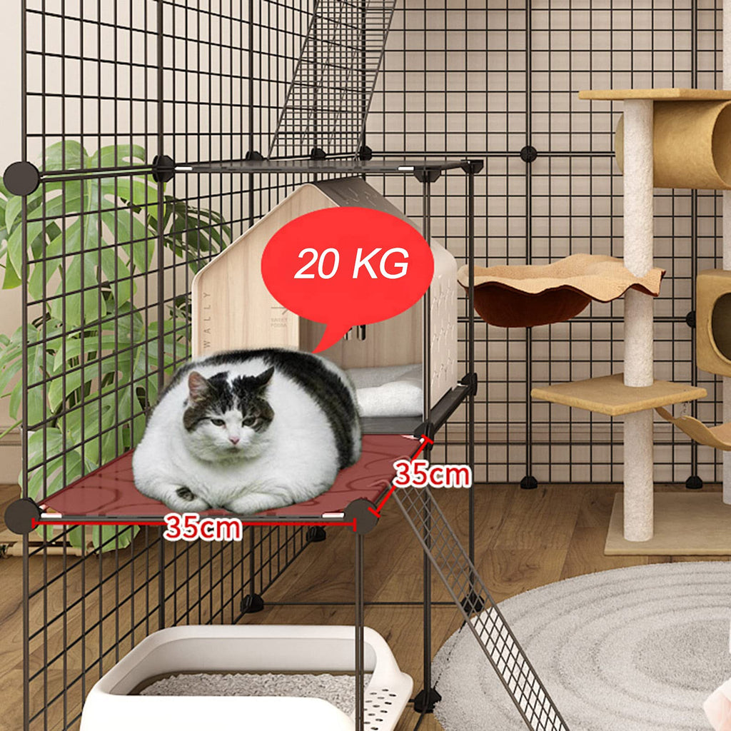Metal Wire Cat Cage Indoor Playpen Kennel Crate N94120