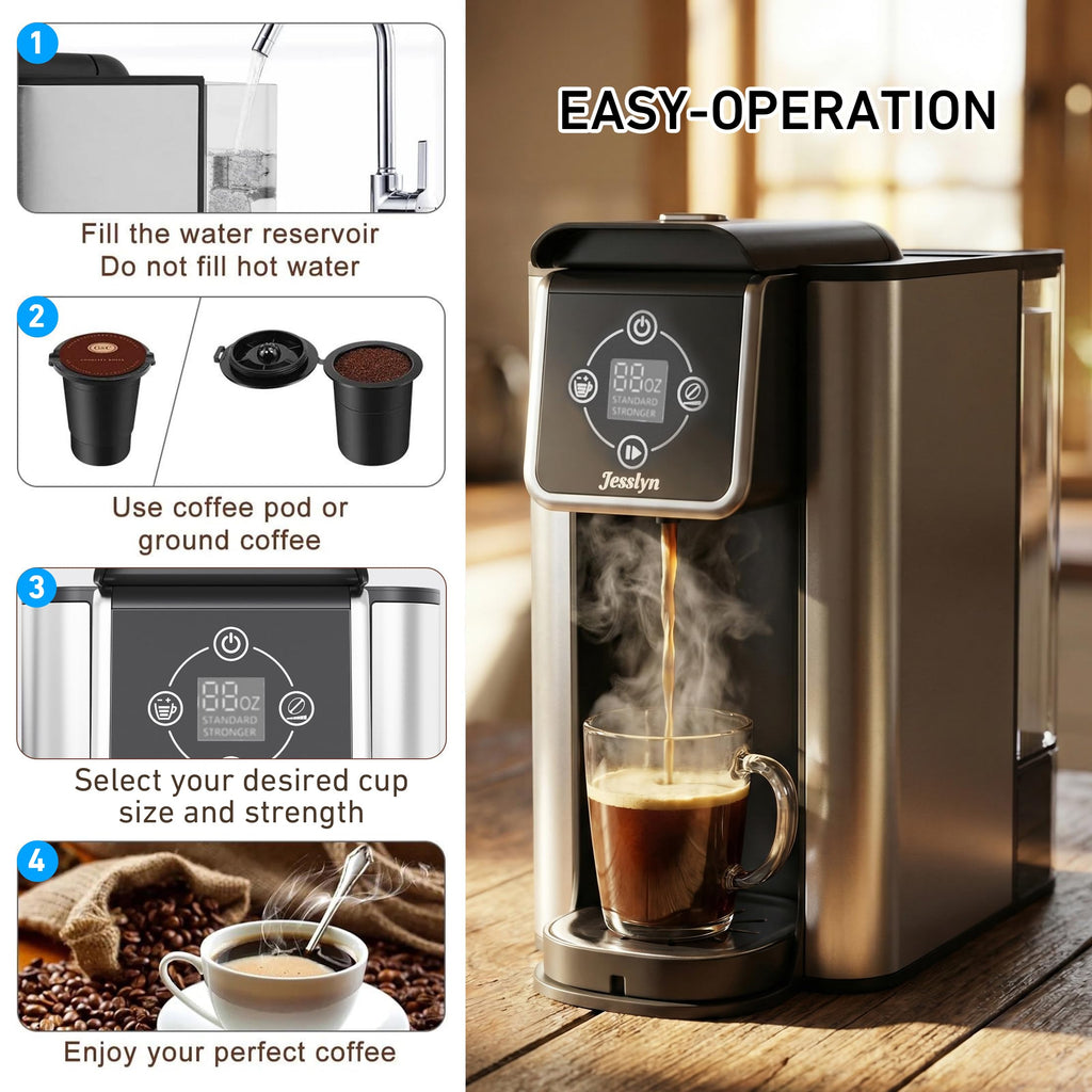 3-in-1 Single Serve Coffee Maker with 50oz Removable Water Reservoir G57328