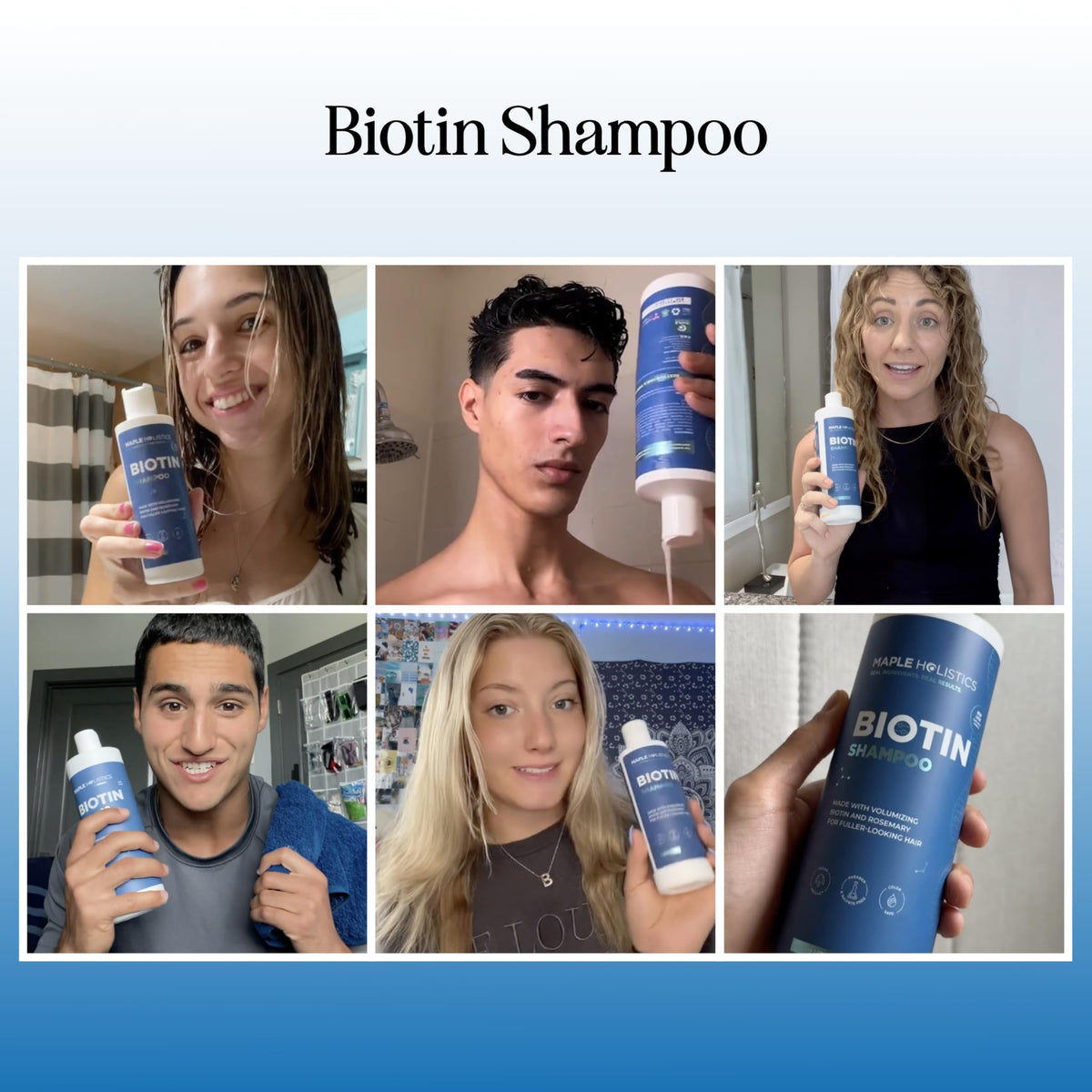 Sulfate Free Biotin Rosemary Peppermint Shampoo and Conditioner Set D79987