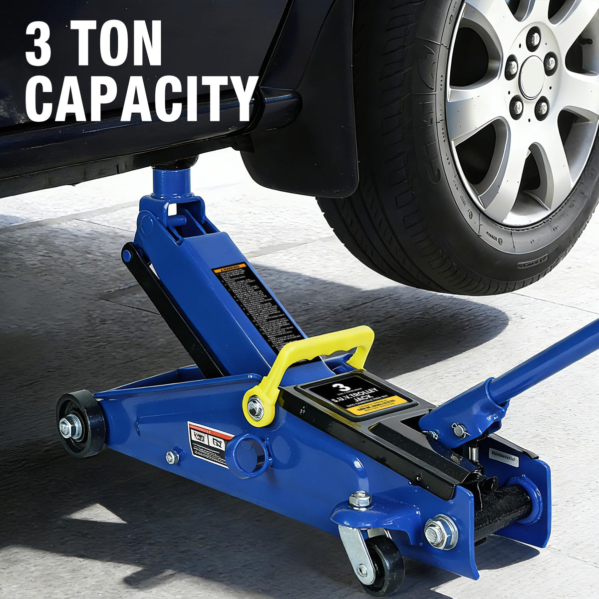 3 Ton Hydraulic Floor Jack, 6000 LBS Capacity, Blue H7155