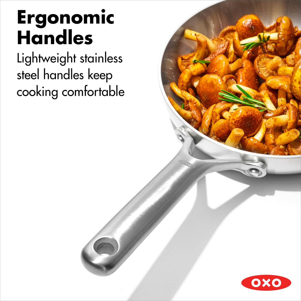 10 Piece Stainless Steel Cookware Set with Ceramic Nonstick Frying Pan L5839