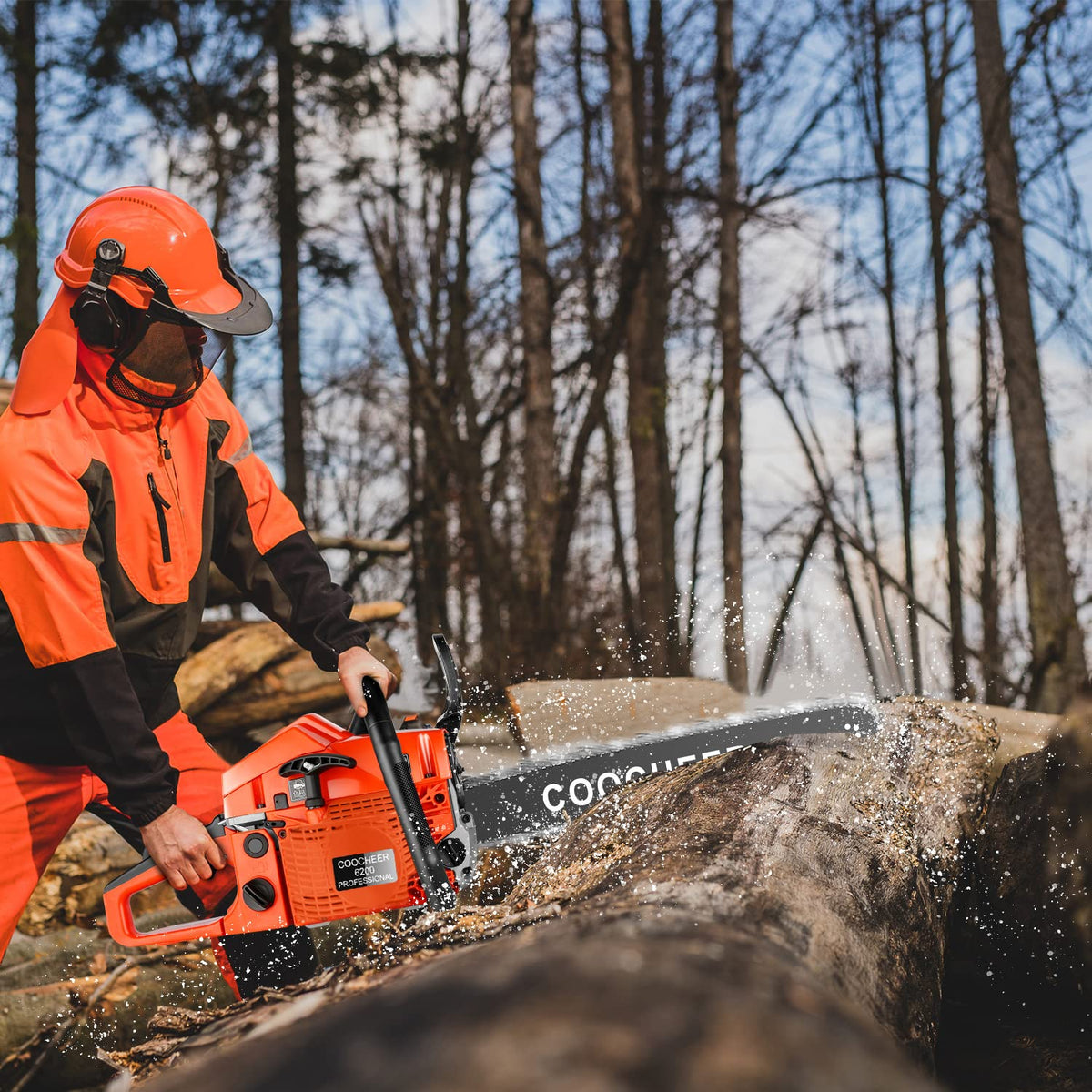 62CC 20 Inch 2-Cycle Gas Chainsaw with Carrying Bag L8213