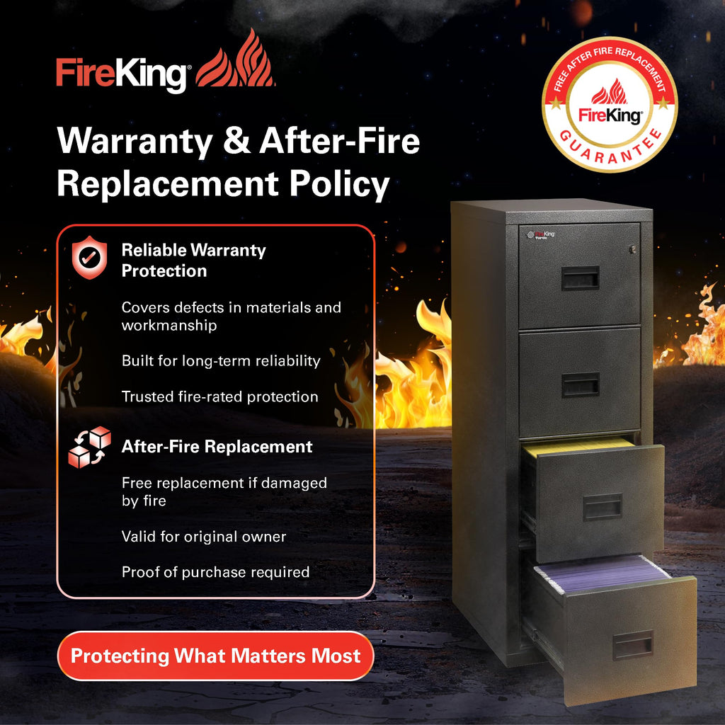 Black 4 Drawer Fire Rated File Cabinet A531815