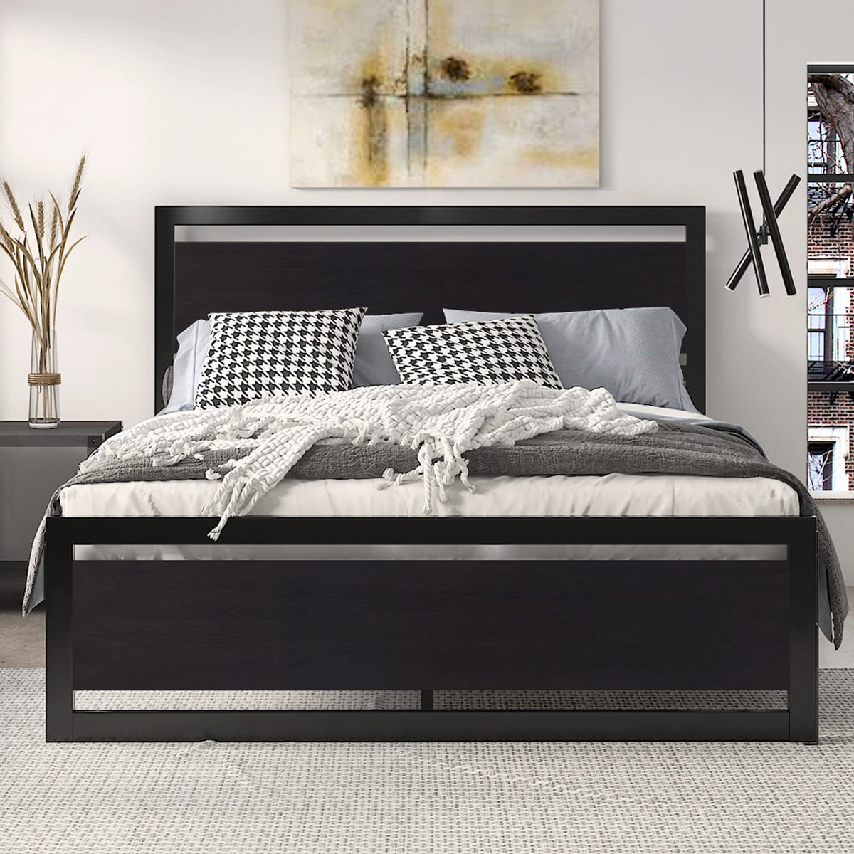 Queen Size Bed Frame with Headboard Y9905