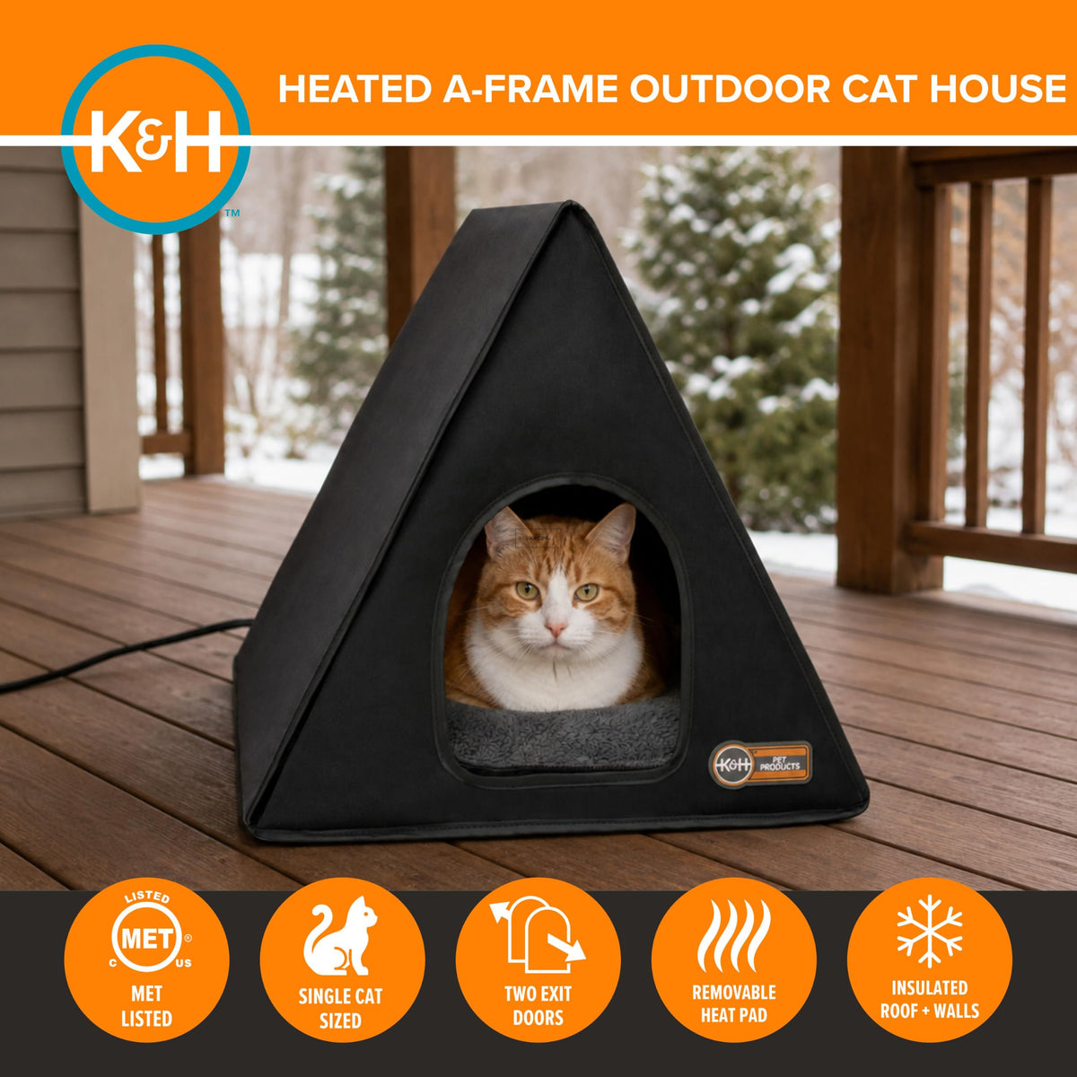 Heated Outdoor Cat House D4202
