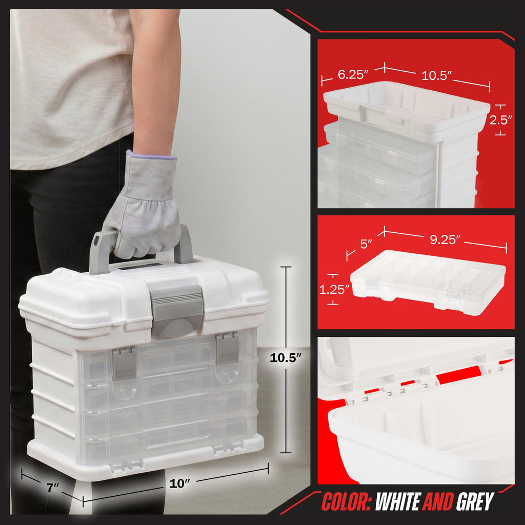 Portable Tool Box Small Parts Organizer with Drawers K83542