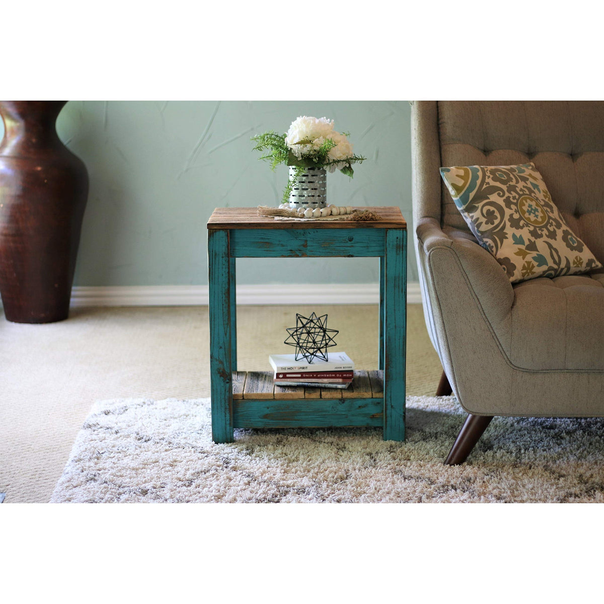 Turquoise Combo End Table C808