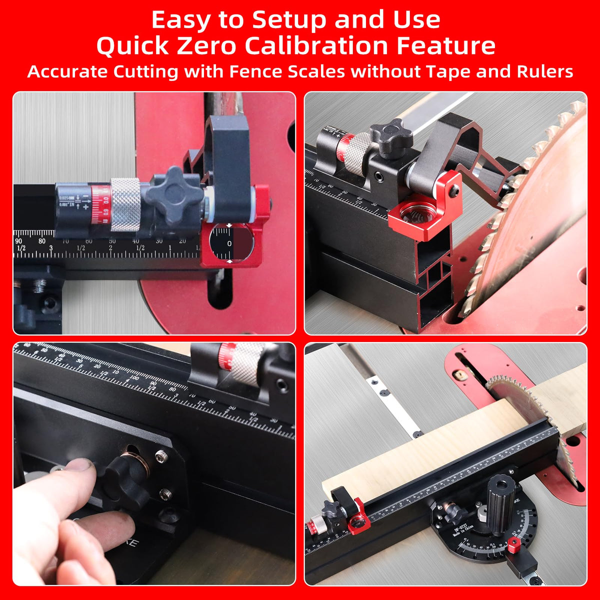Table Saw Miter Gauge with Extendable Fence and Flip Stop Q28918