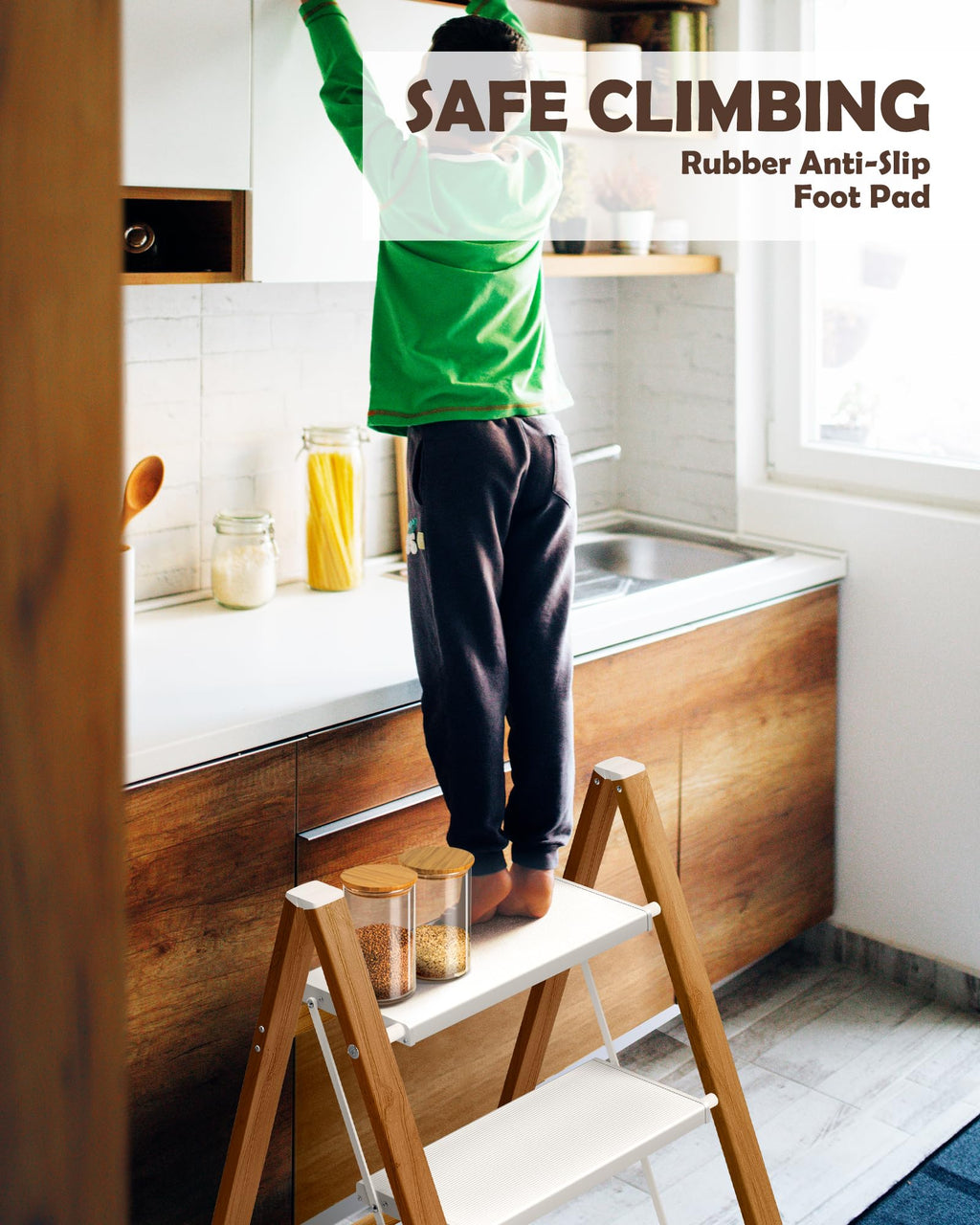 3 Step Stool with Anti-Slip Wide Pedal B2655