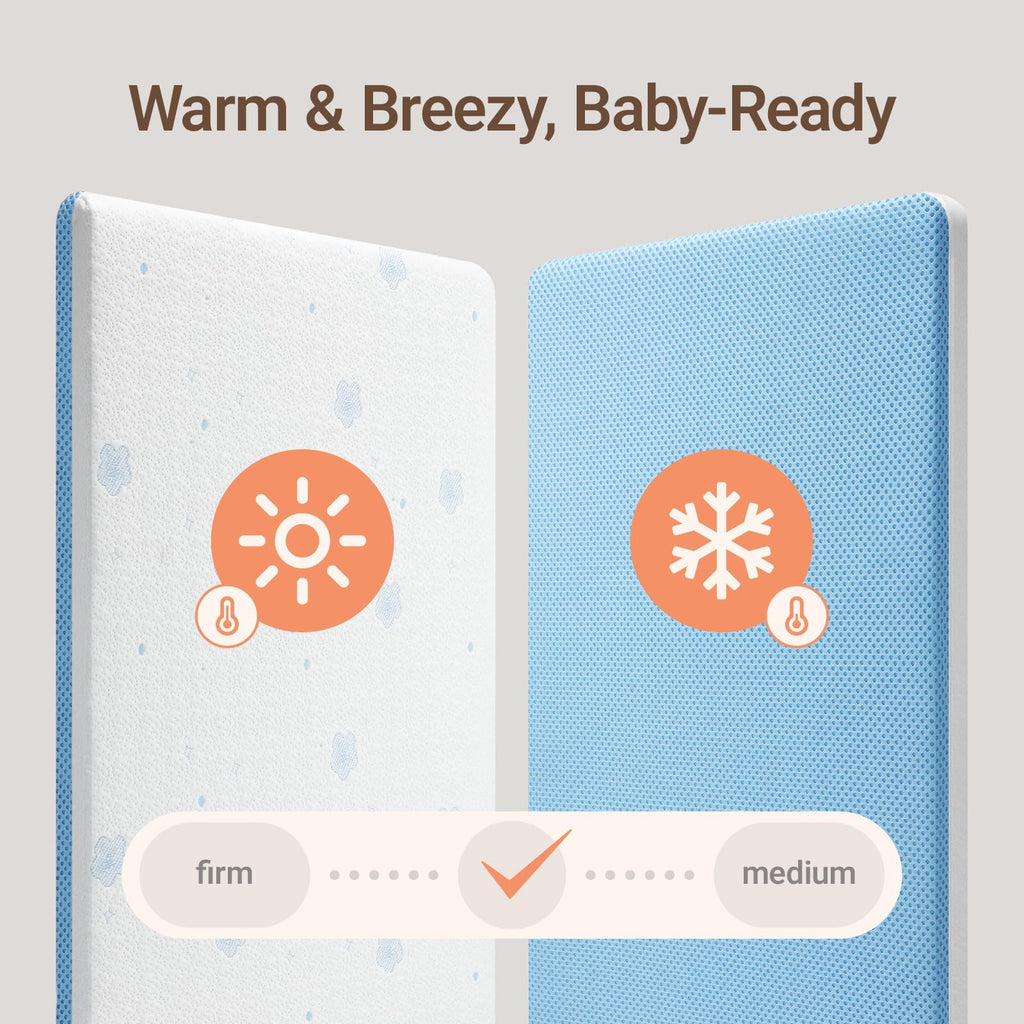 Mini Crib Mattress, 38" x 24" Dual-Sided Z71151