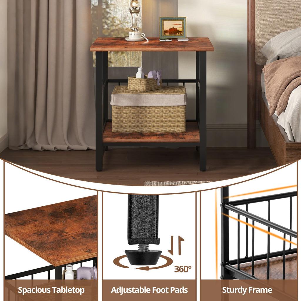 18” Square Side Table with Open Storage Shelf N581497