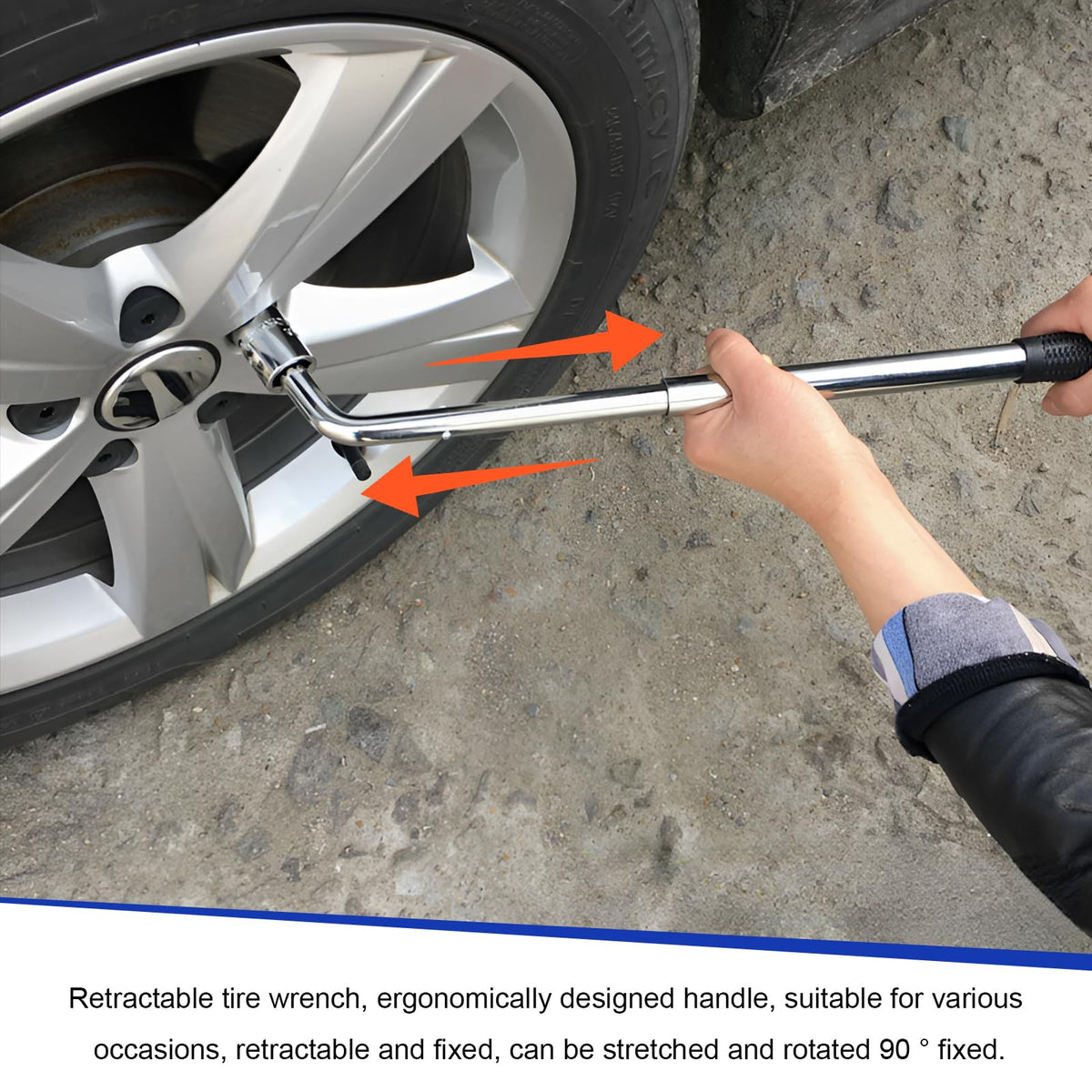 2 Ton Portable Scissor Jack with Lug Wrench V473