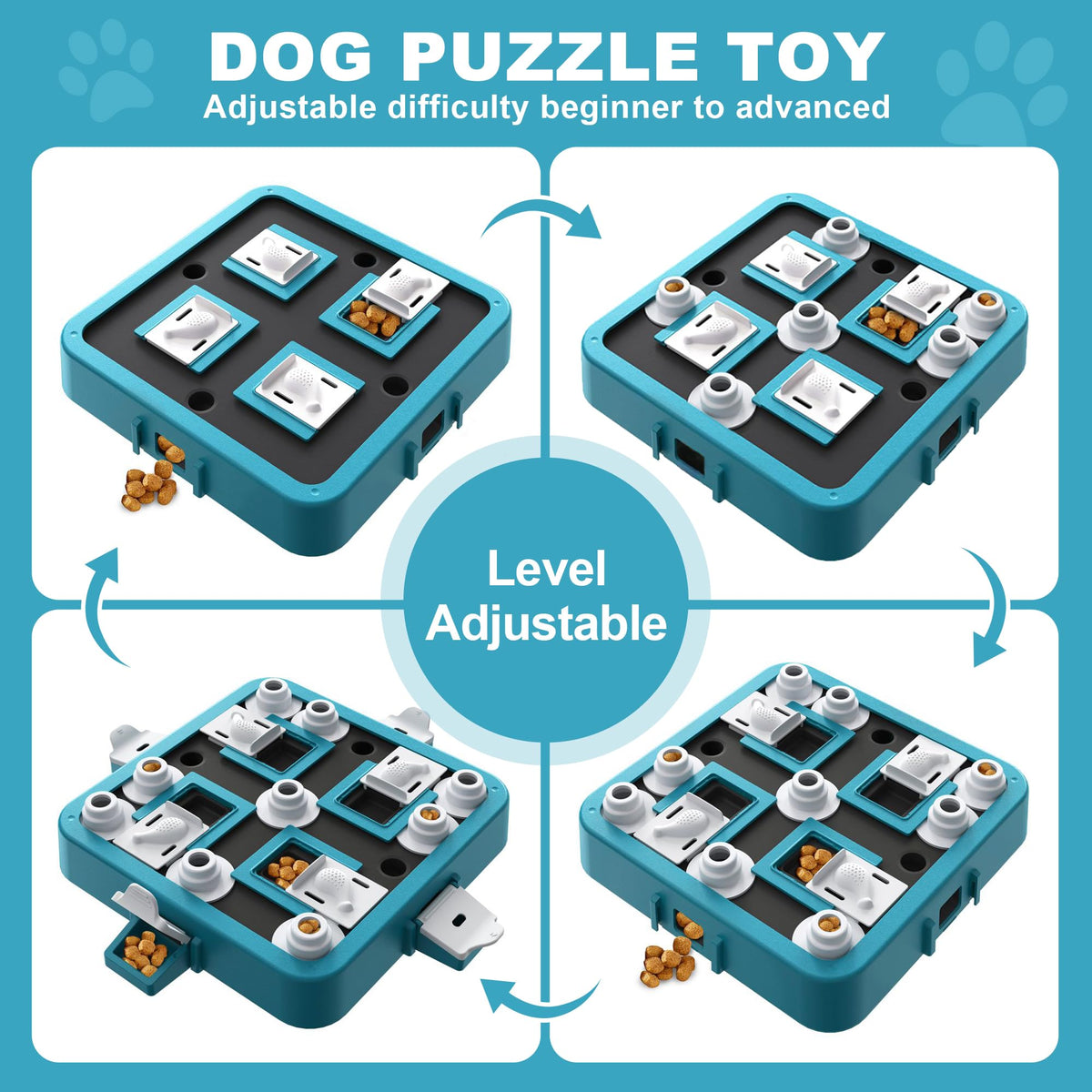 Dog Puzzle Toy Large Size Adjustable Levels Food Treat Game B46201