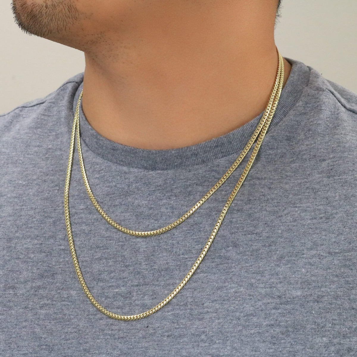 18k Yellow Gold Cuban Link Chain Necklace N73016
