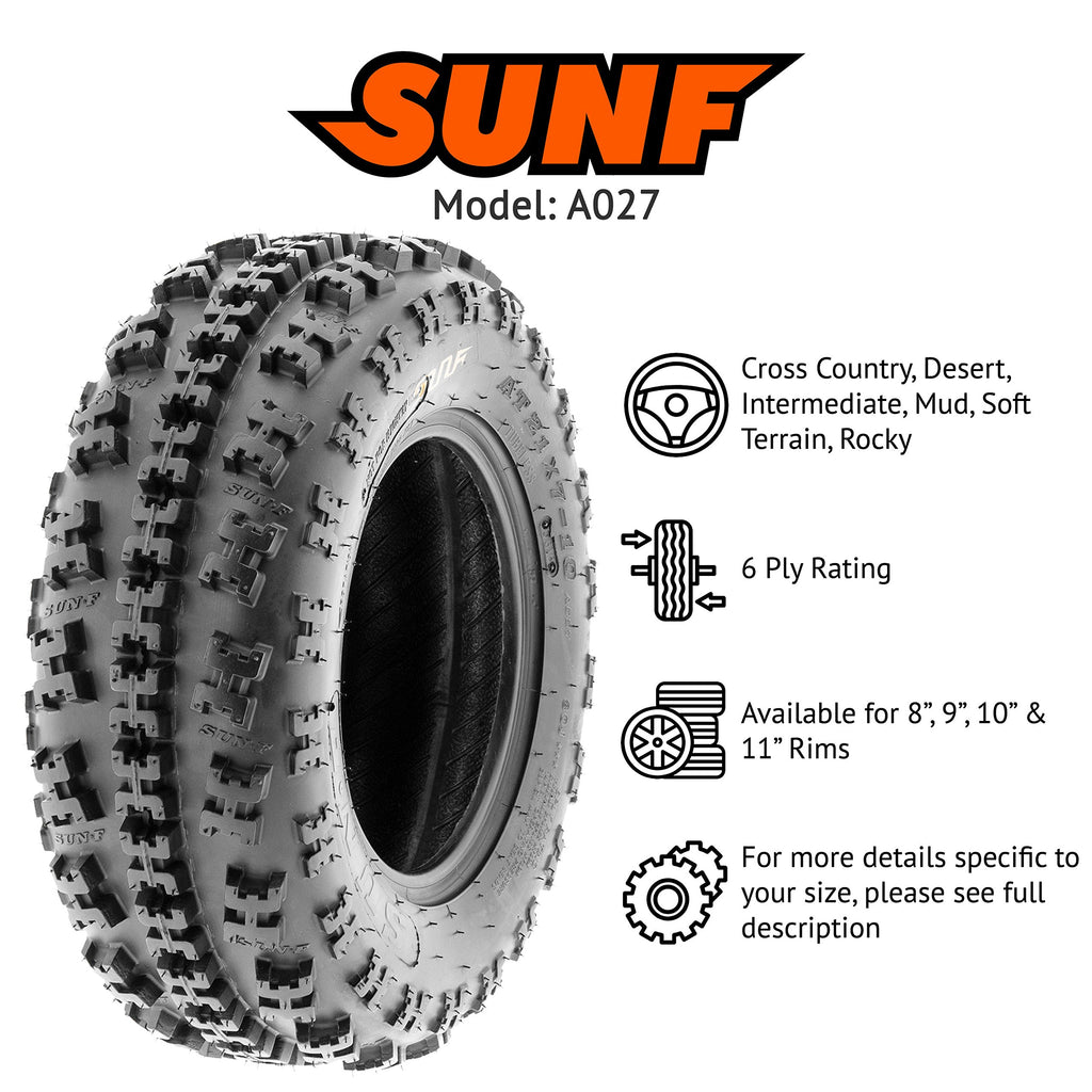 2 ATV Tires 19x7-8 Knobby 6 PR L962
