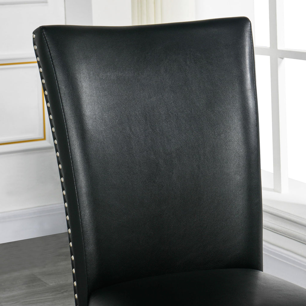 Black PU Dining Chairs Set of 6 P326316