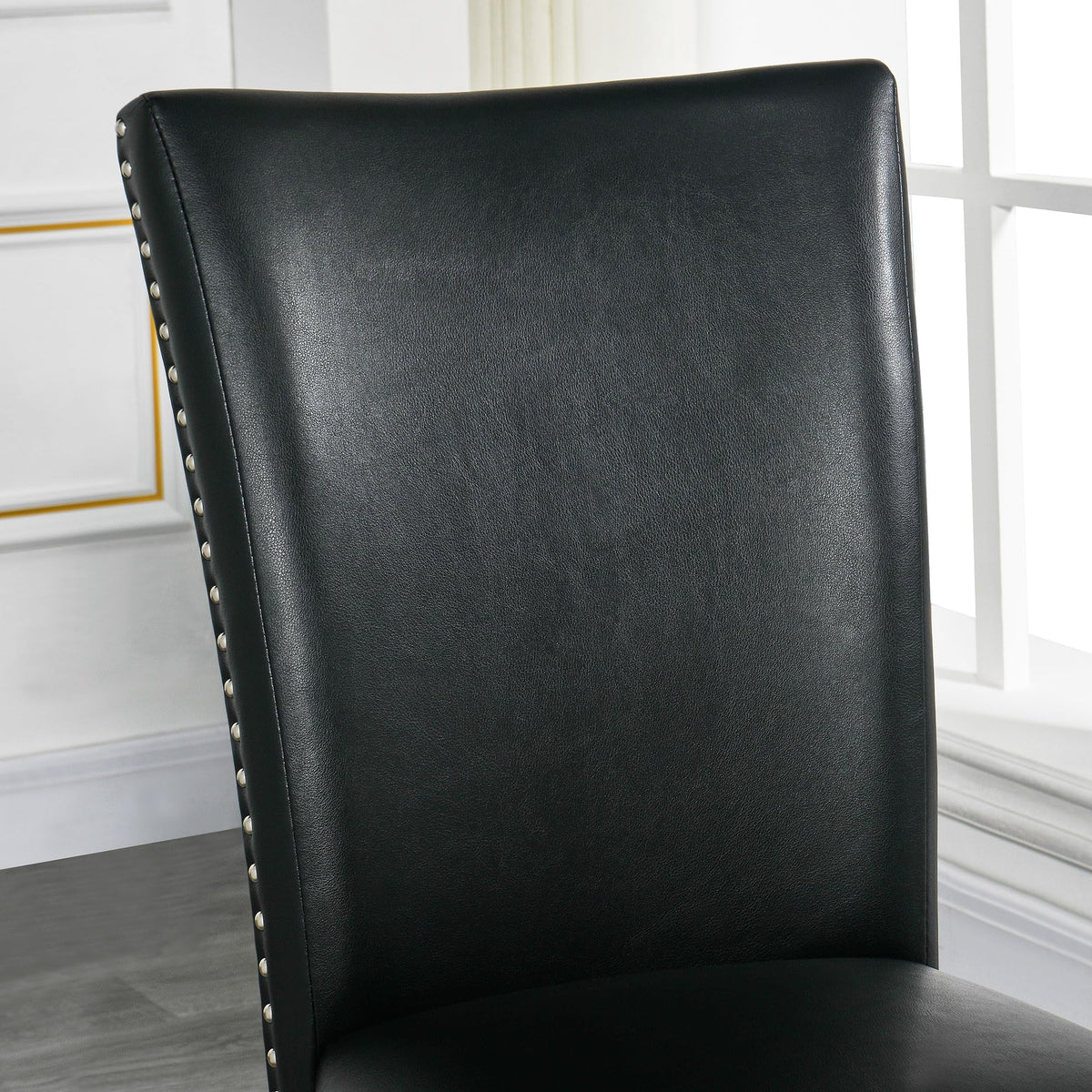 Black PU Dining Chairs Set of 6 P326316