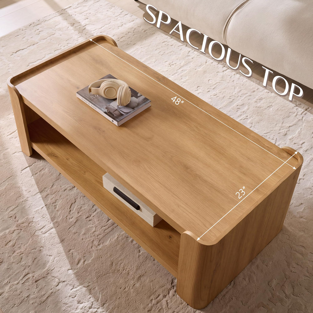 48" 2-Tier Storage Coffee Table A42022
