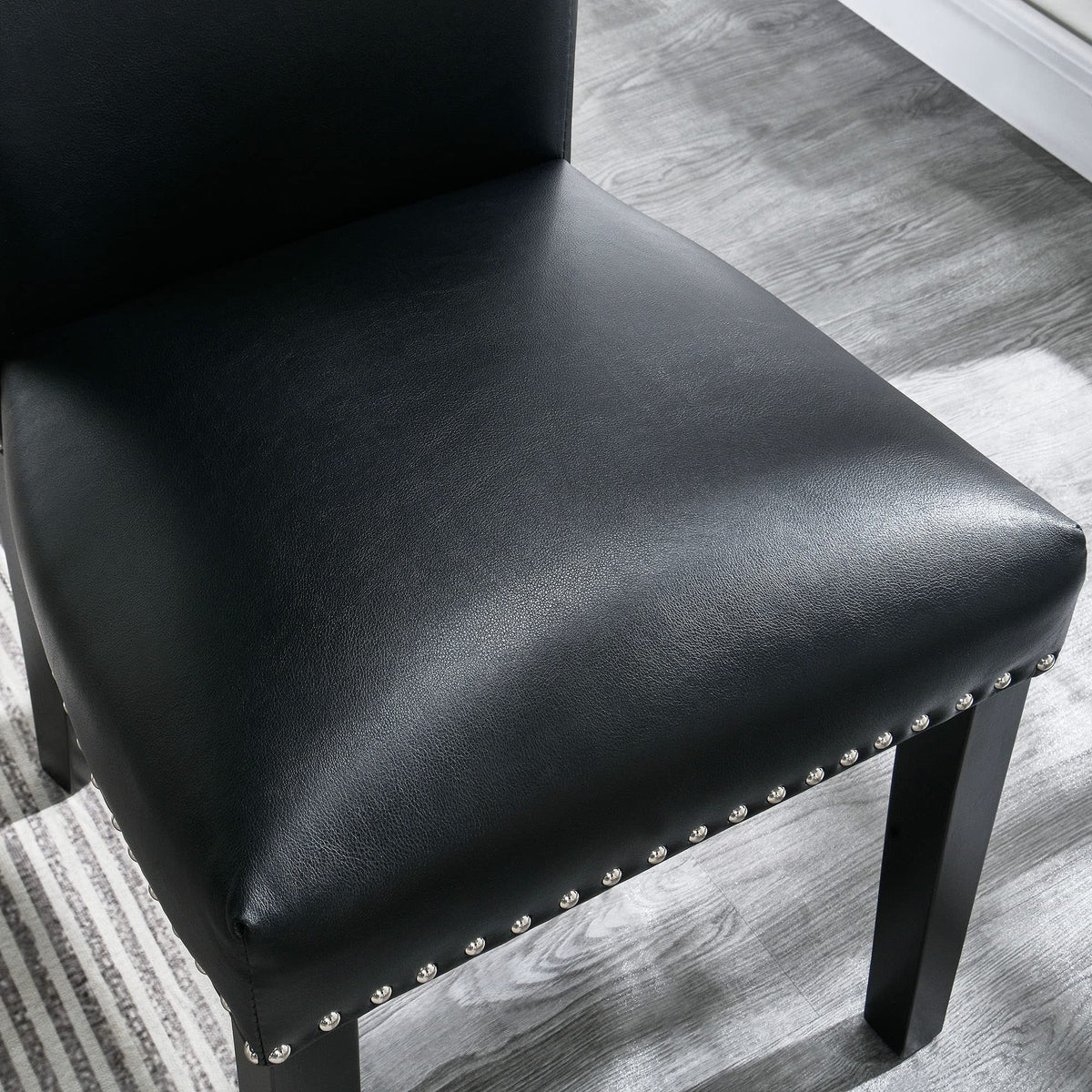 Black PU Dining Chairs Set of 6 P326316